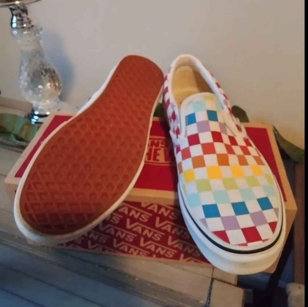 Vans Size 9 rainbow color
